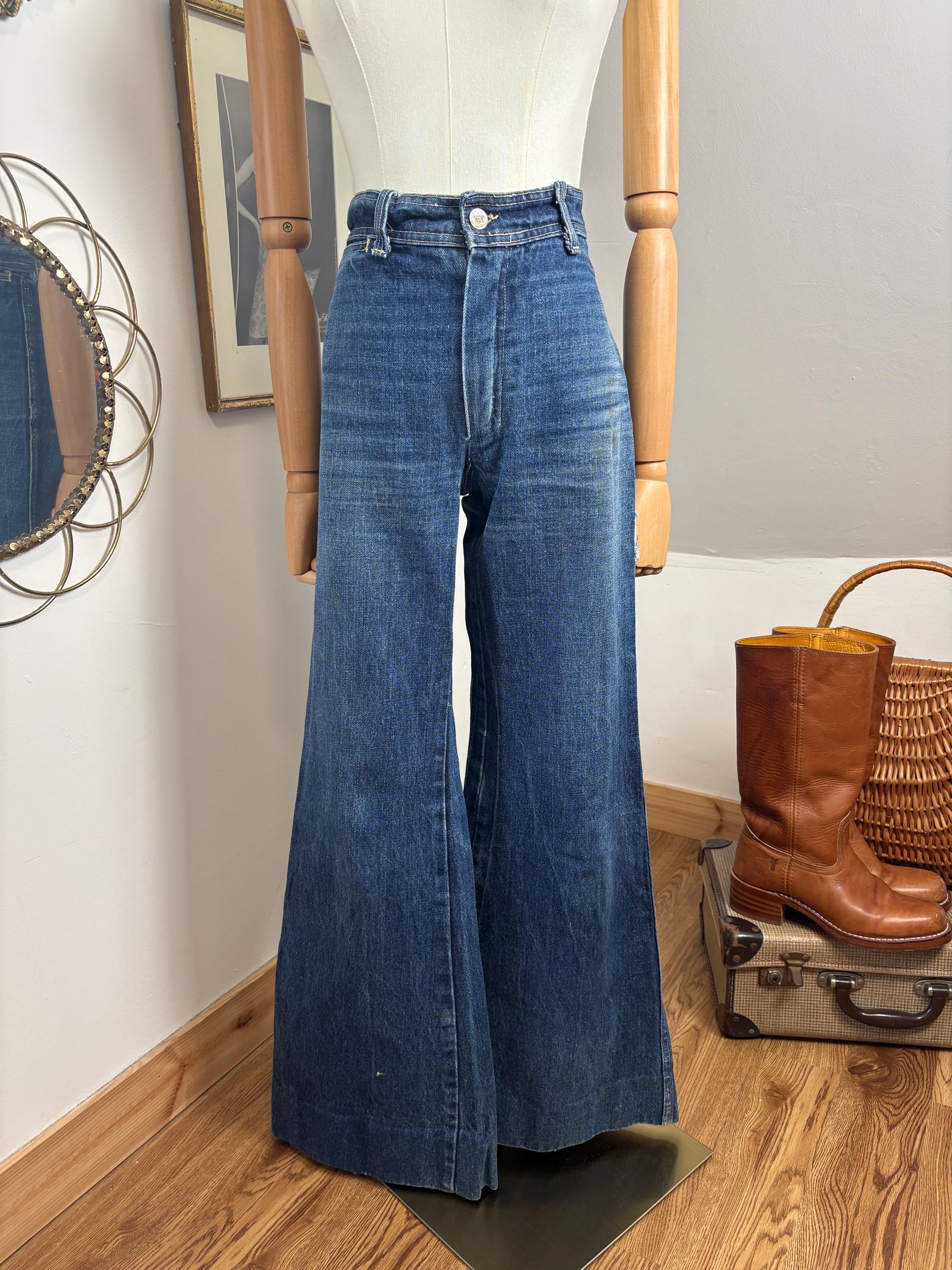 Vintage Patched Mens Bell Bottoms - Etsy