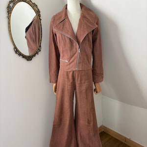 1970s Blush Pink Trouser Suit