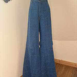 1970’s Windowpane Flared Jeans