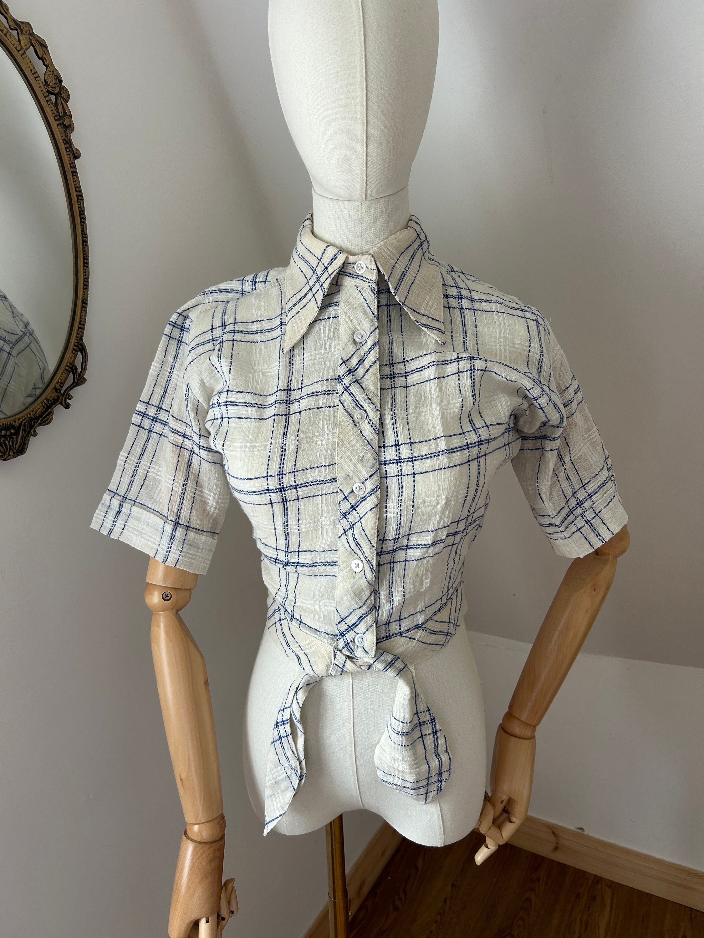 70s Cheesecloth Top Etsy UK
