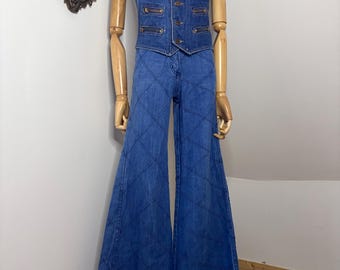 1970s Diamond Bellbottom Jeans