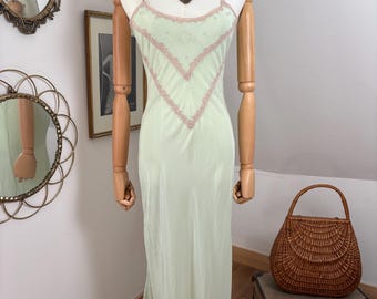 1930s ‘Crepe de Chine’ Sea Green Slip & Tap Shorts