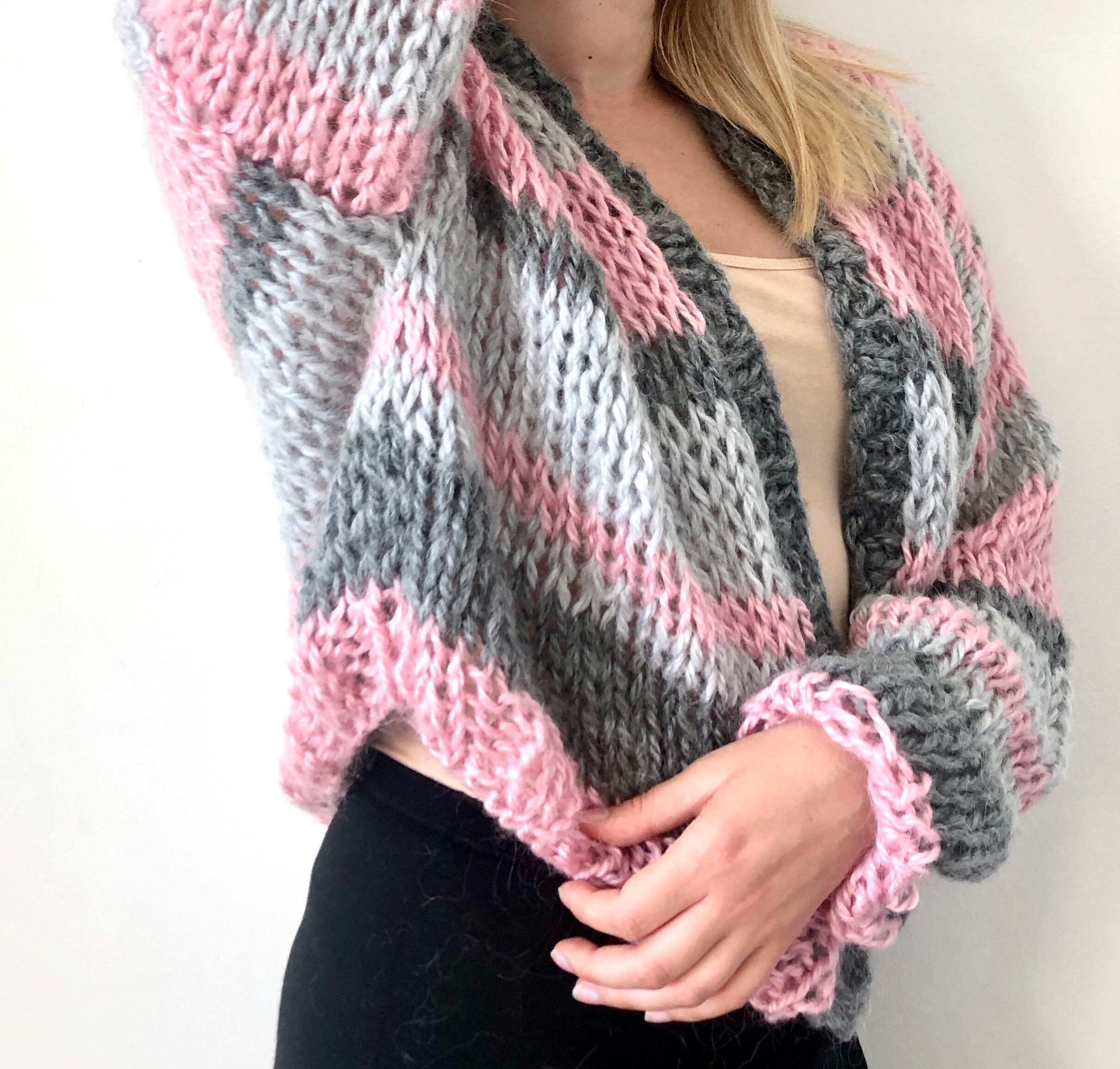 angora cropped cardigan
