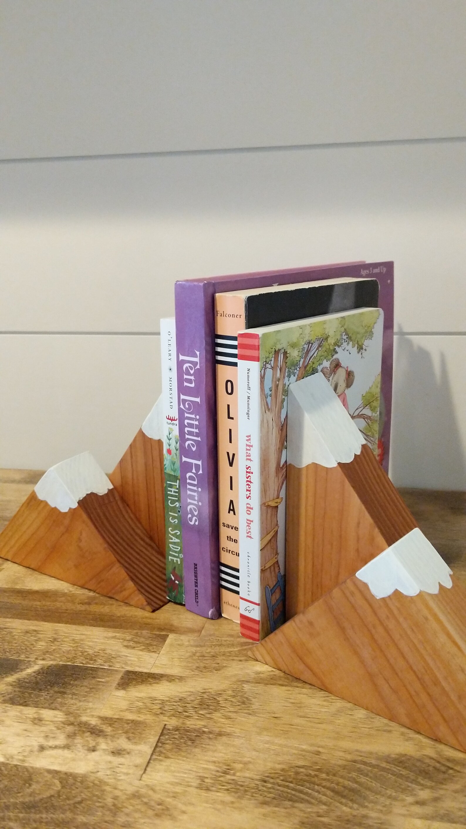 Mountain Bookends Nursery Decor Wooden Mountains Mountain Etsy