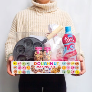 Mini Doughnut Making Kit | Birthday Gift for Foodies, Present for Kids, Baking Gift. DIY Donut gift.