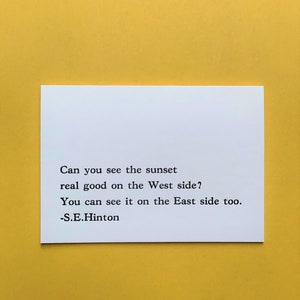 THE OUTSIDERS Karte » Handbedruckte Letterpress Karte mit stilvoller Typografie » Eine schöne motivierende und von Herzen kommende Karte um zu sagen, dass ich liebe Dich