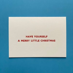 Carte de Noël typographique » Faites-vous un joyeux petit Noël » Imprimé à la main à l’aide d’une typographie élégante pour dire simplement Joyeux Noël