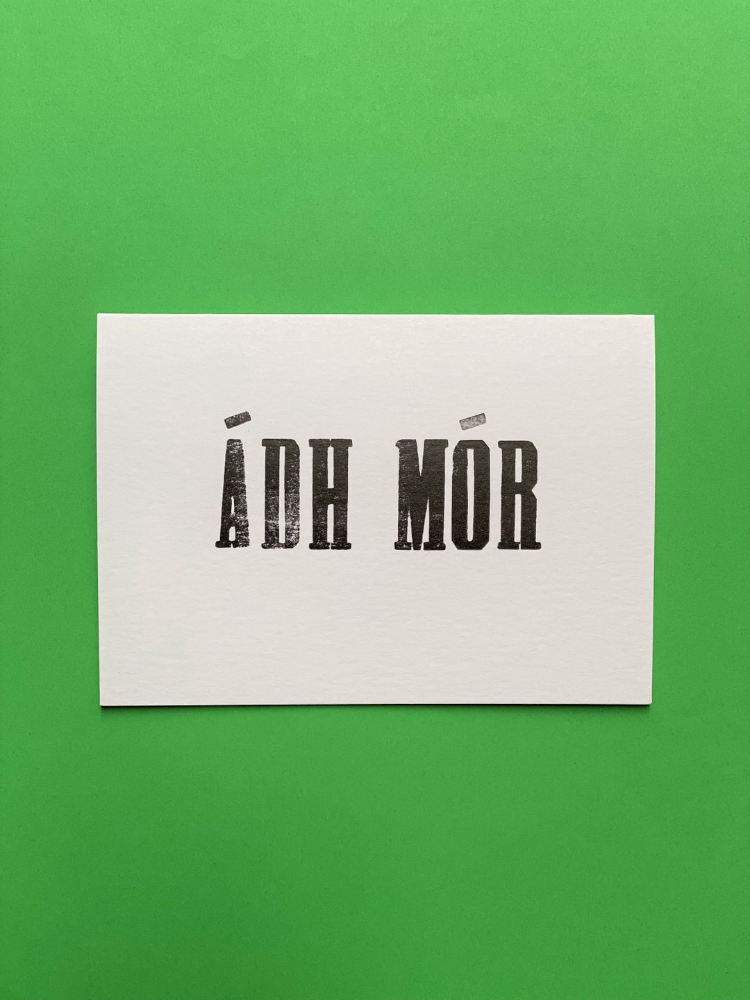 GOOD LUCK Irish Language Card Ádh Mór in Irish Gaelic Etsy UK