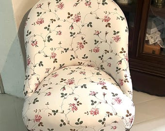 Fauteuil crapaud vintage  entièrement restauré.