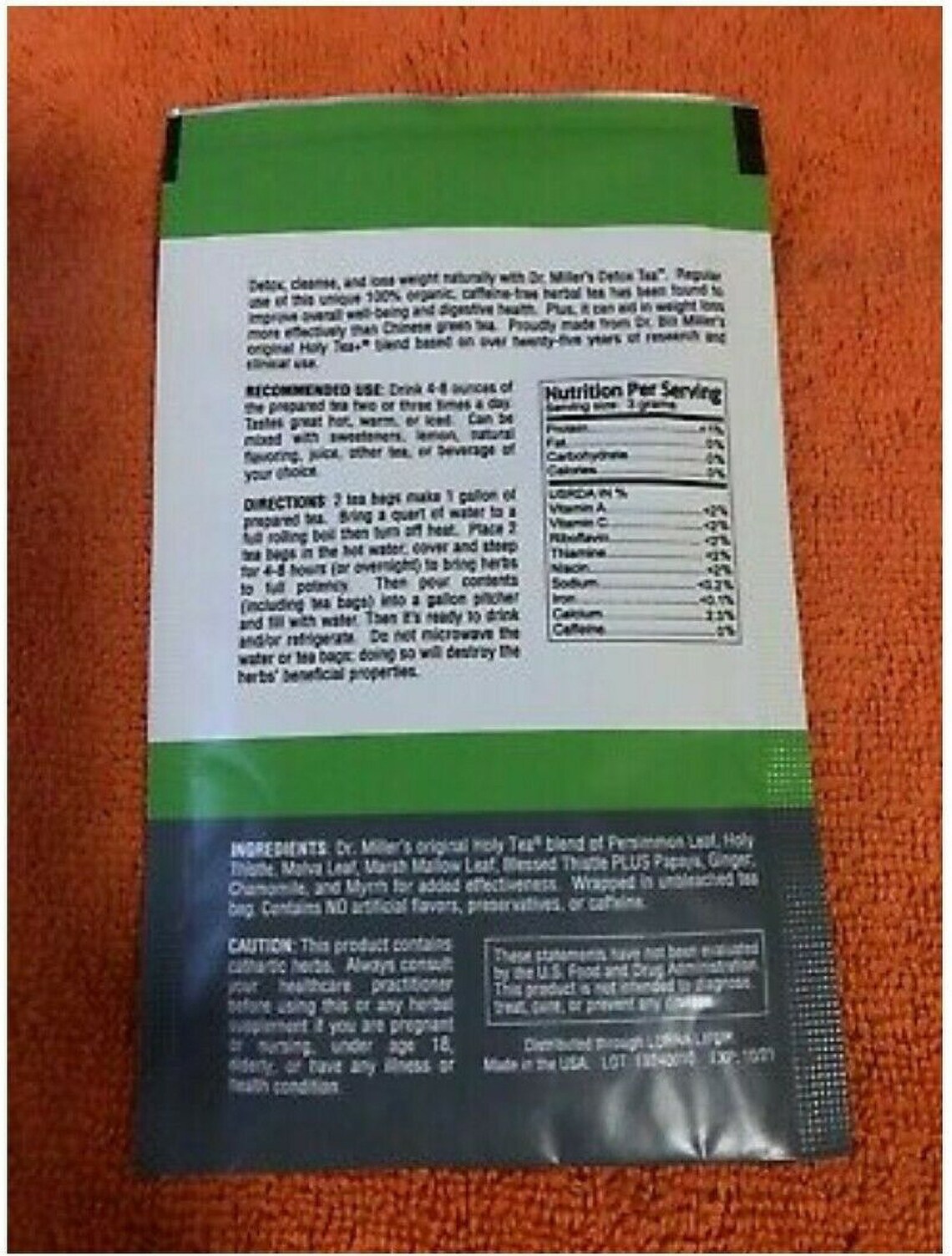 Dr. Millers Wt. Loss Herbal Organic Detox Tea LurraLife Etsy