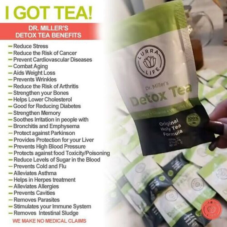 Dr. Millers Wt. Loss Herbal Organic Detox Tea LurraLife Etsy