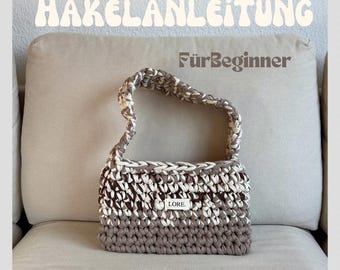 Crochet bag pattern for beginners. PDF crochet shoulder bag pattern | Beginner-friendly | Easy tutorial | Video tutorial