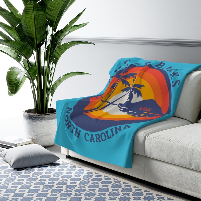 OUTER BANKS Blanket OBX Pogue Life North Carolina Sherpa Etsy