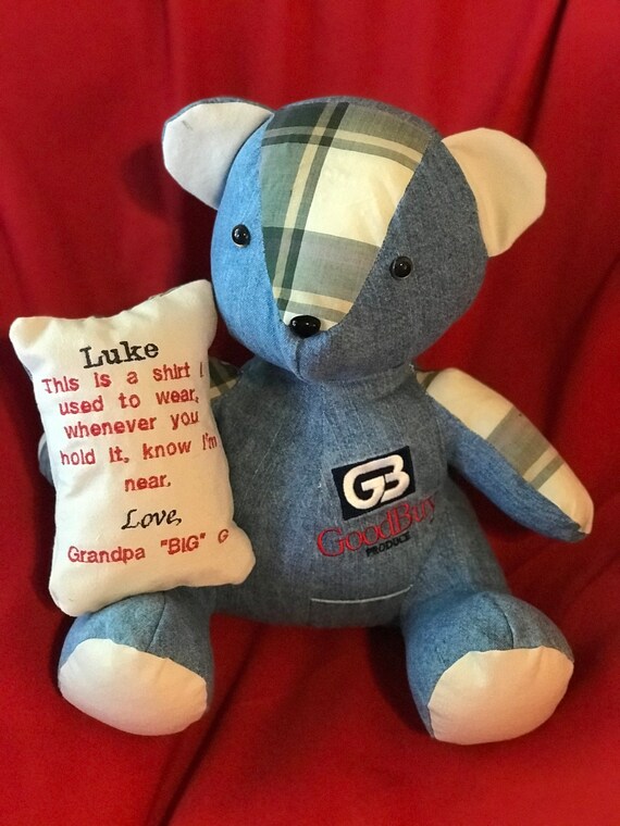 Memory Bear from loved ones clothes | Etsy