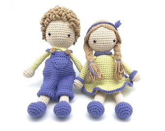 Crochet Pattern : Lovely Couple, MYCURL and  MYGIRL - Crochet Doll, PDF crochet pattern