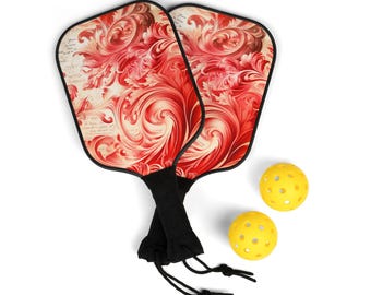 Pickleball Paddle Set - Lebendiges Wirbeldesign, Perfekt für Spaß im Freien, Sportliebhaber, Geschenk für Sportler, Sommeraktivitäten, Pickleball