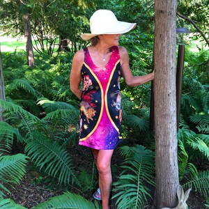 Women&#39;s Racerback Dress, Sundress, Zodiac, Double Wheel