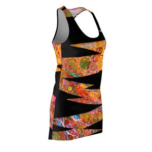Women's Racerback Dress, Boho, Hippy Style, Noir Landscape, Minidress image 3