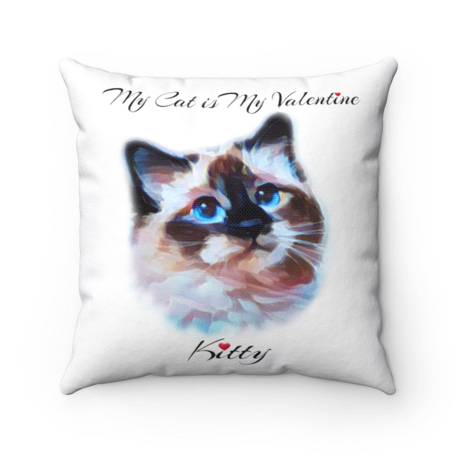 Customized Pillow My Cat is My Valentine Valentine Gift Etsy