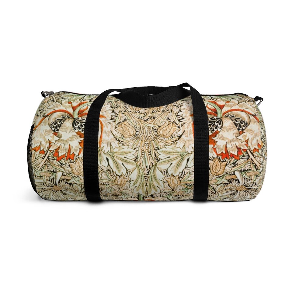 Boho Duffle Cottagecore Honeysuckle Pattern Lightweight Duffle Bag