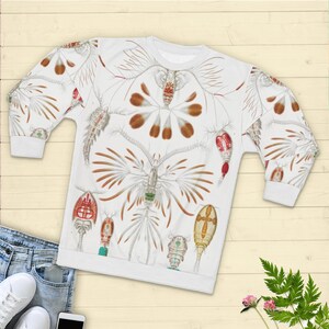 Women&#39;s Sweatshirt, Botanicals, Plant Pattern, Zoo Plankton, Unisex Sweatshirt