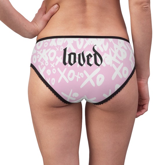 Valentine Panties, Pink, Love Signs, Loved, Gift for Her, Women's Briefs -   Canada