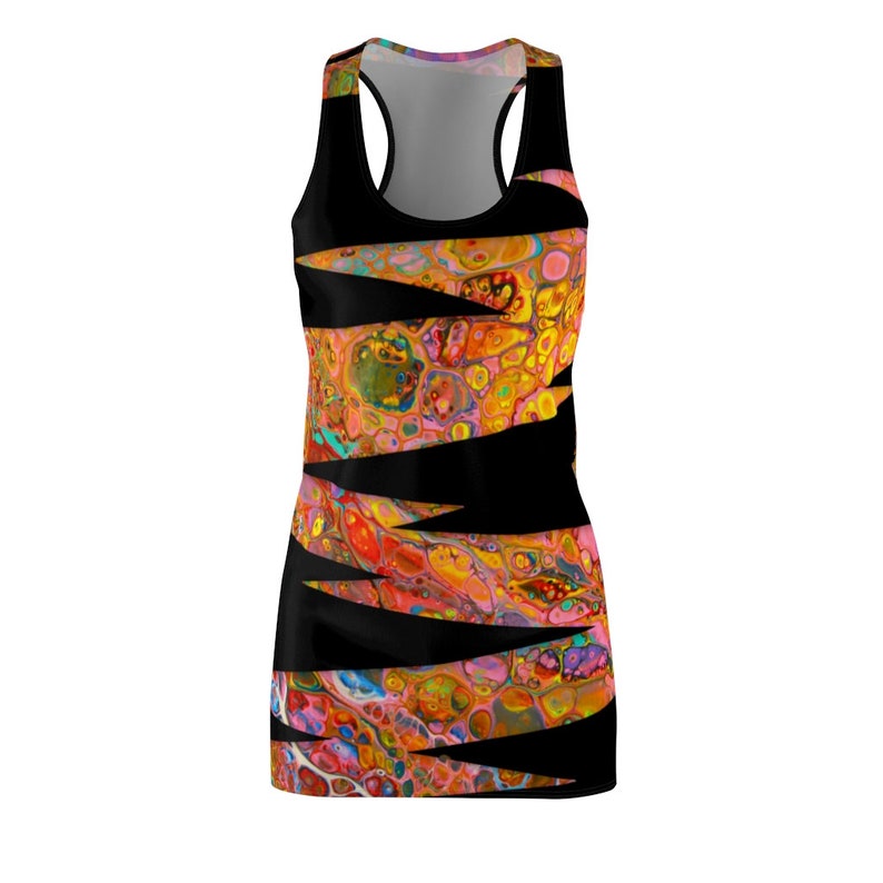 Women's Racerback Dress, Boho, Hippy Style, Noir Landscape, Minidress image 1