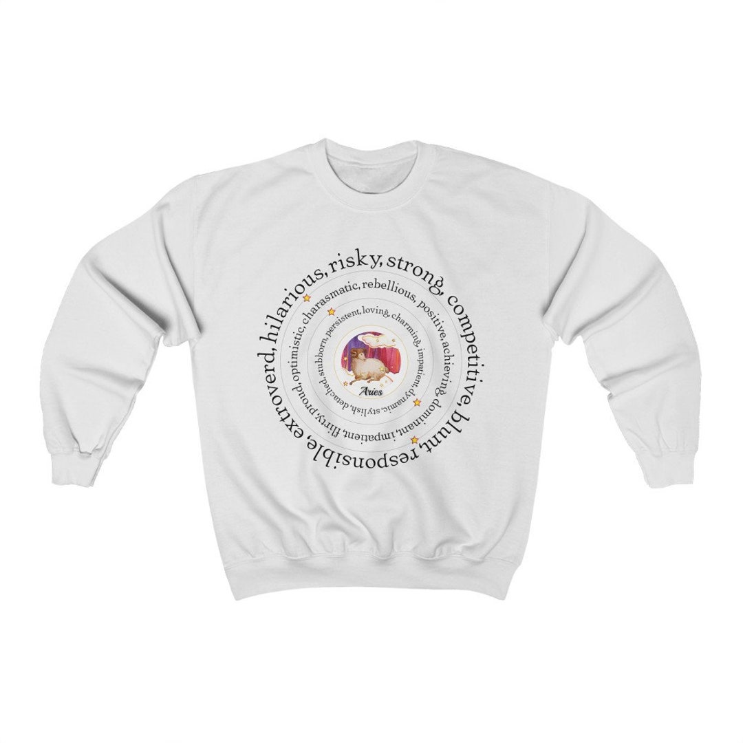 Aires Sign Aires Traits Unisex Heavy Blend Crewneck Sweatshirt Etsy