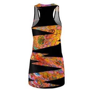 Women's Racerback Dress, Boho, Hippy Style, Noir Landscape, Minidress image 2