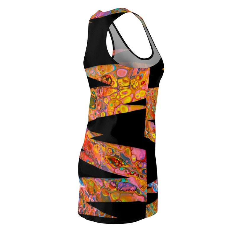 Women's Racerback Dress, Boho, Hippy Style, Noir Landscape, Minidress image 4