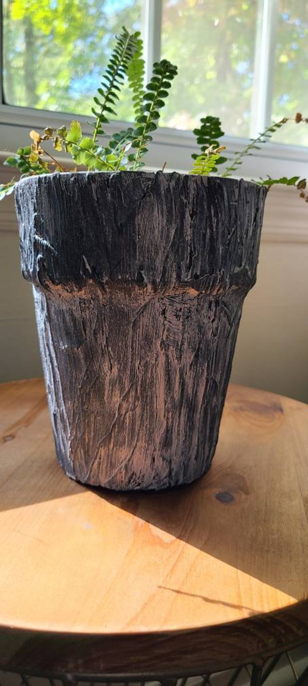 Earthy Imitation Tree Bark Planter Etsy