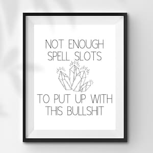INSTANT DOWNLOAD Dungeons and Dragons Digital Download dnd Print Wall Decoration Geek Gamer Gift Art Decor DnD