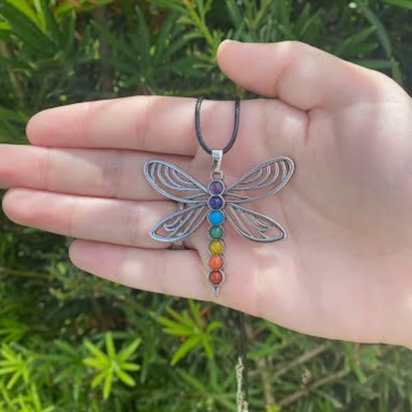 Dragonfly Chakra Necklace