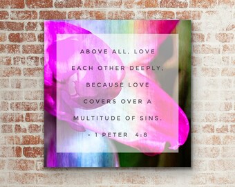 Bible Verse Word Art Canvas Print