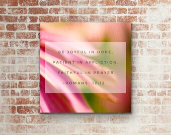 Bible Verse Word Art Canvas Print