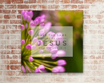 Bible Verse Word Art Canvas Print