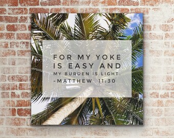 Bible Verse Word Art Canvas Print