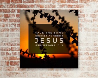 Bible Verse Word Art Canvas Print