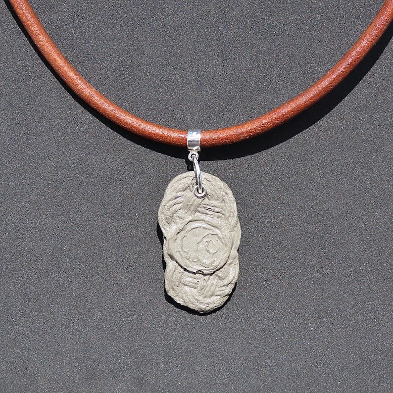 Men/'s knot necklace and navy anchor cement and silver leather