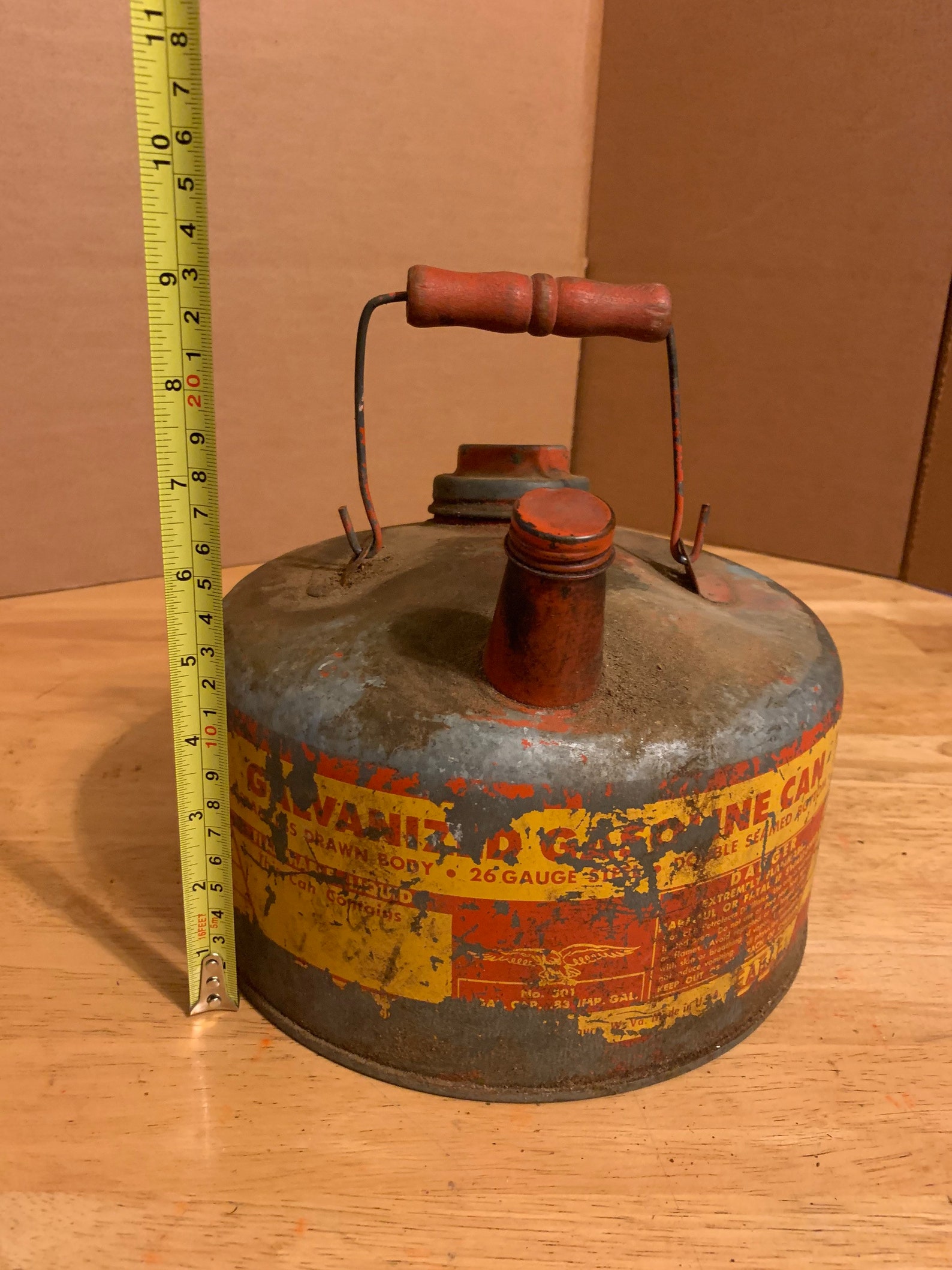 Vintage Eagle metal gas can Etsy