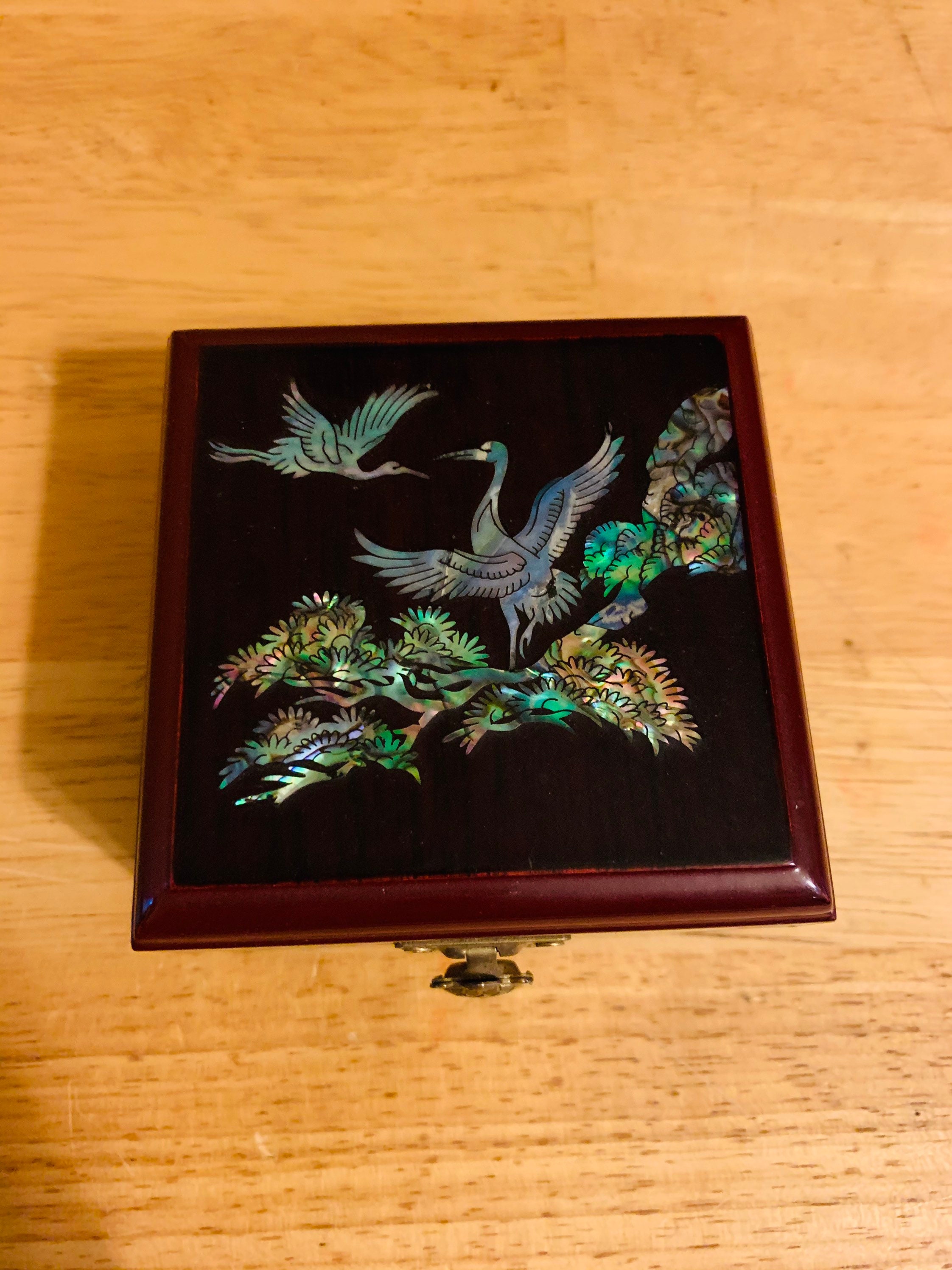 Vintage Korean Jewelry or Trinket Box with inland Mother of Etsy