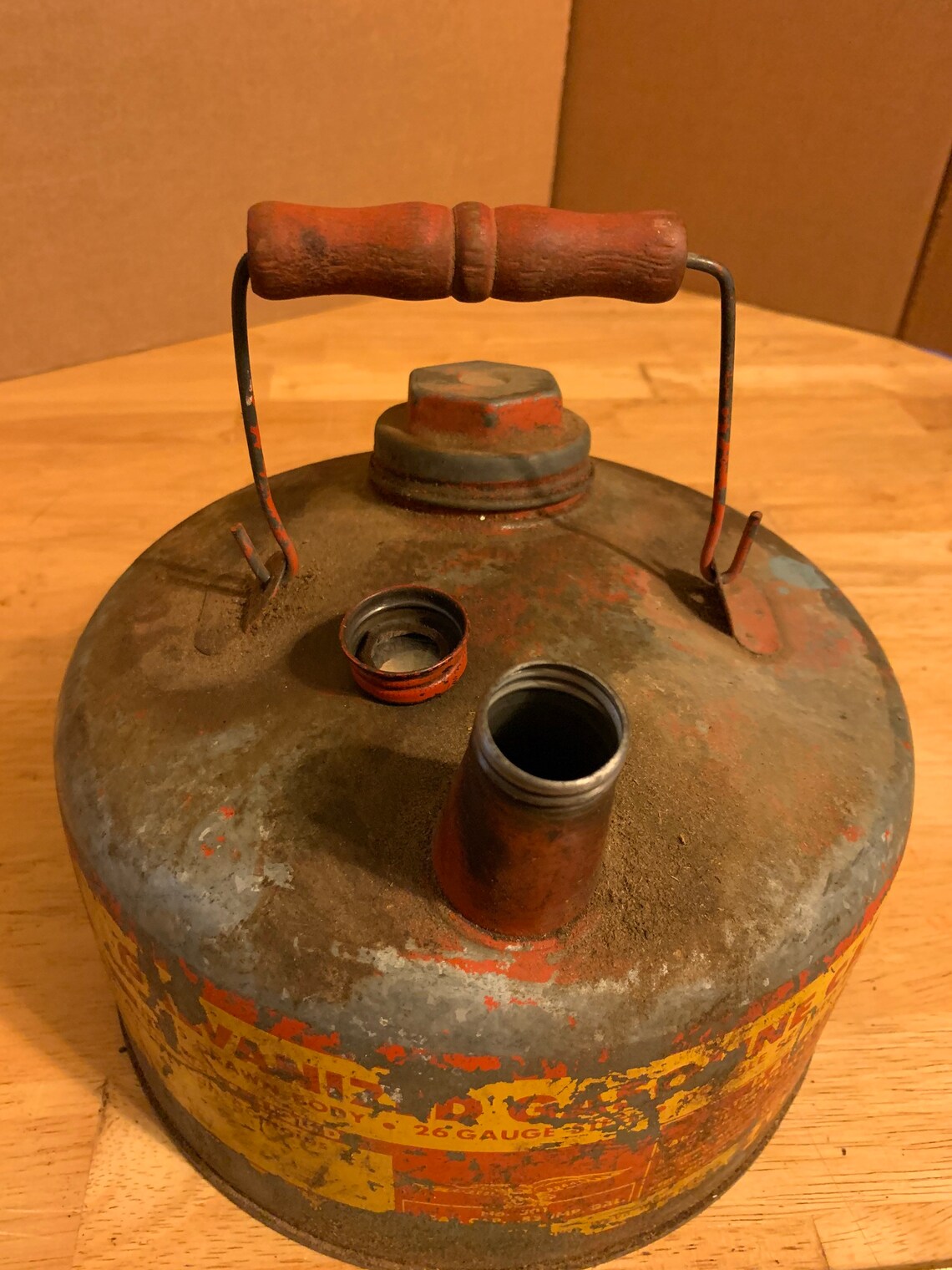 Vintage Eagle metal gas can Etsy