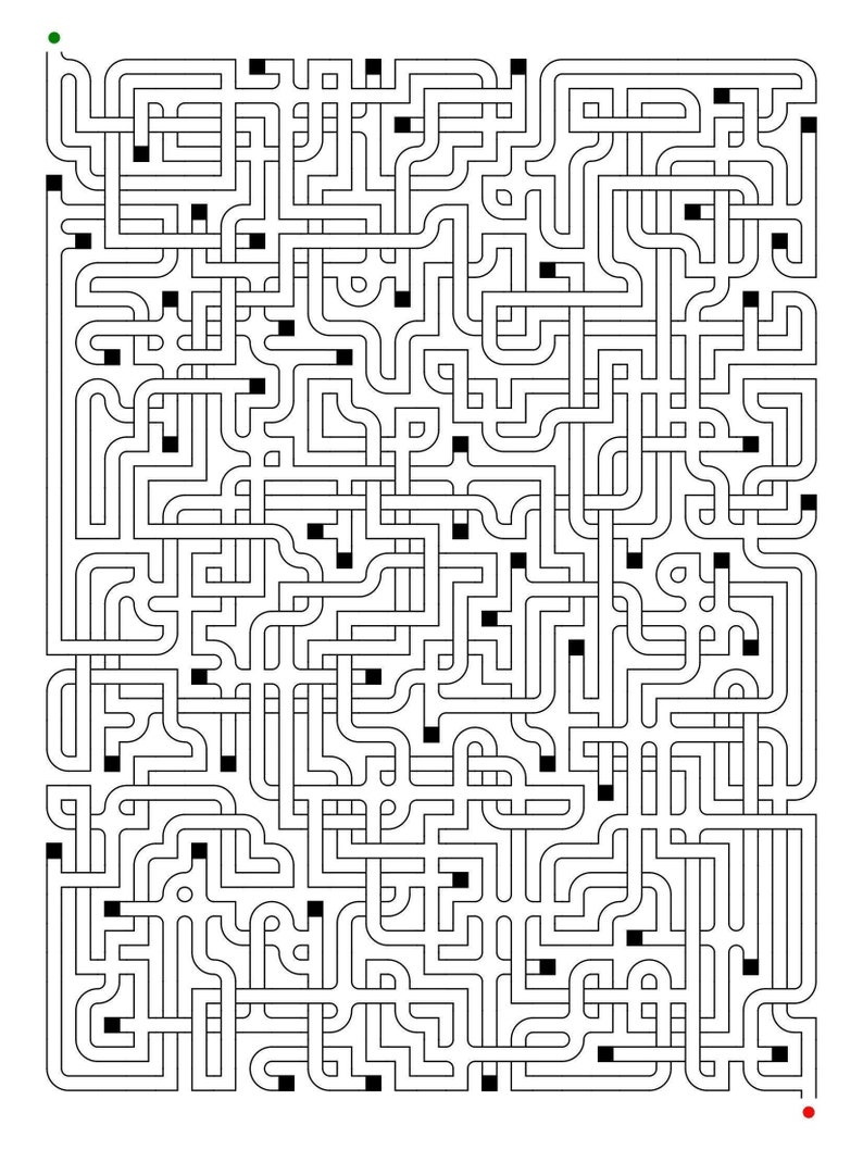 11 printable basic mazes digital pdf a4 etsy