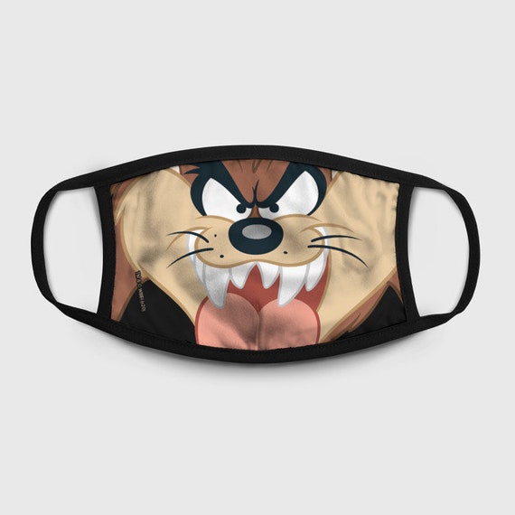 Taz Face Mask Tasmanian Devil Mask Reusable Washable 100 Etsy