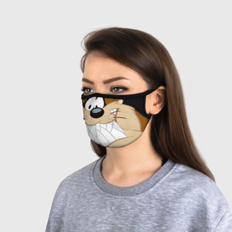 Taz Face Mask Tasmanian Devil Mask Reusable Washable 100 Etsy