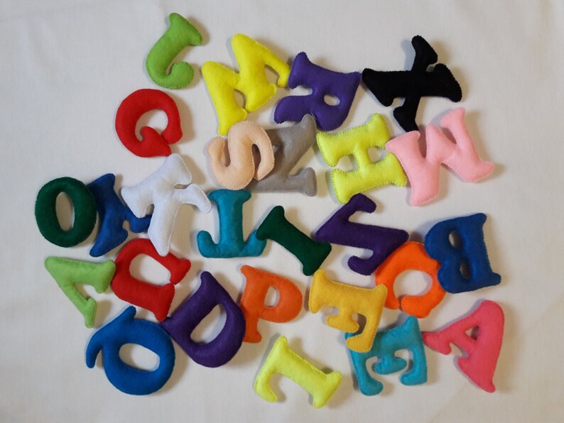 Alphabet made of felt.ABC felt alphabet. Soft letters. Etsy