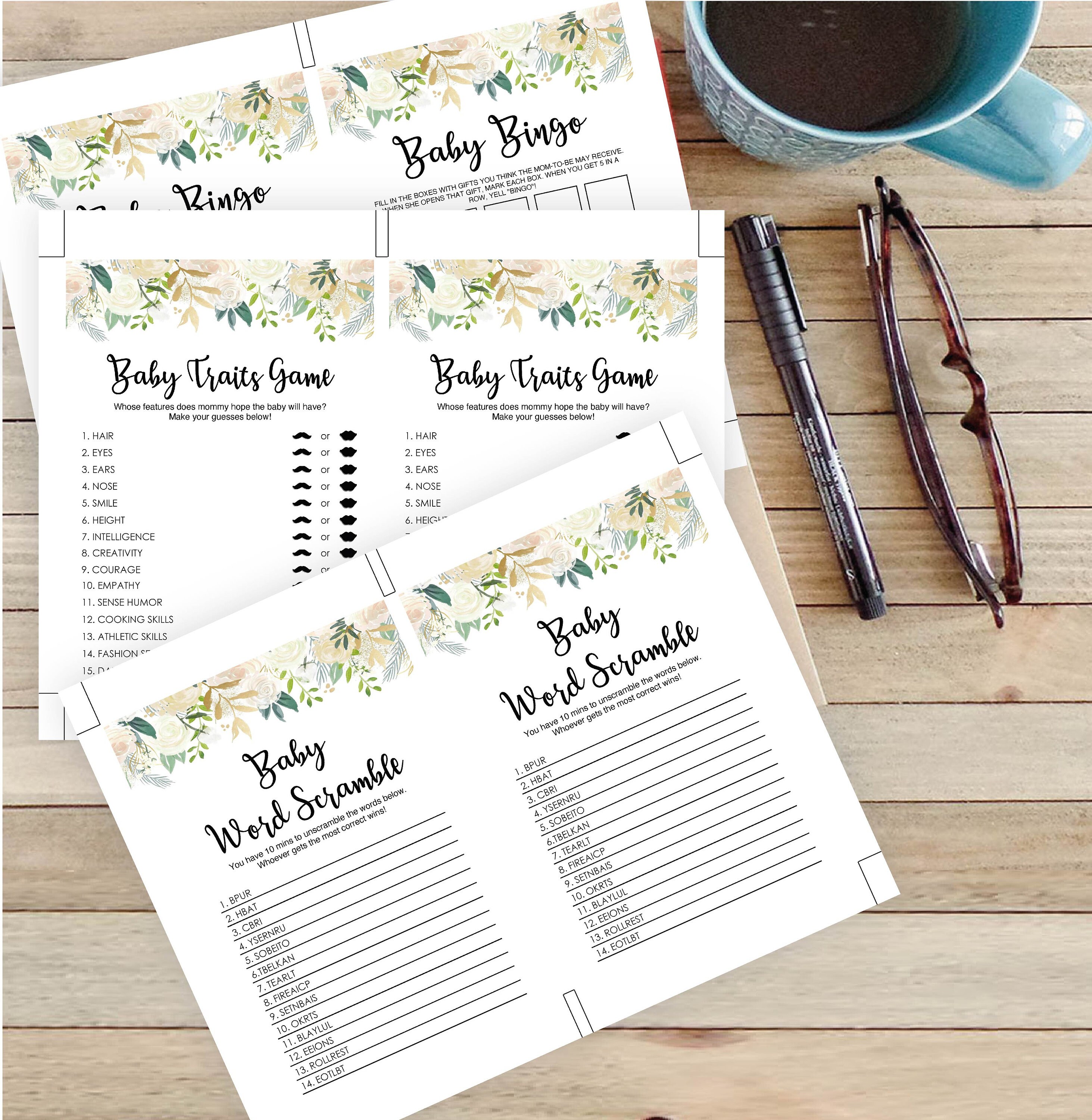 Bundle 25 Baby Shower Games Baby Shower Games Printable Baby | Etsy