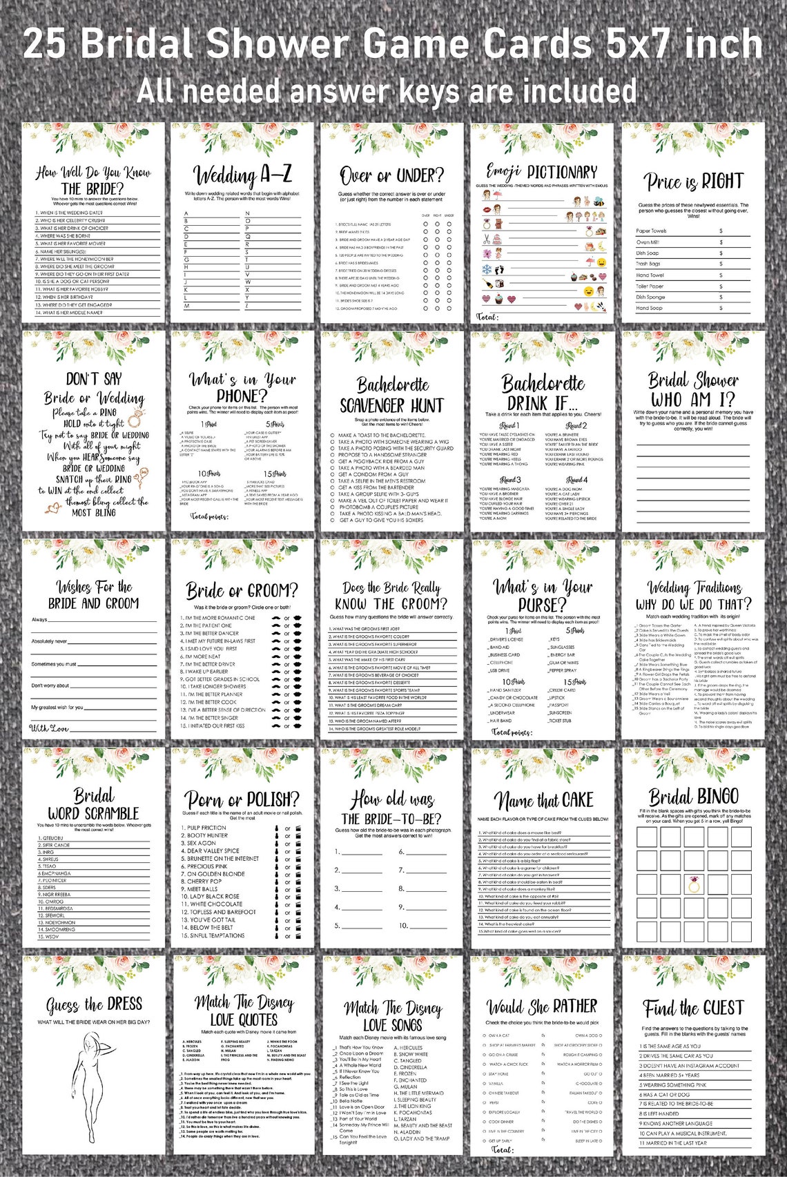 bridal shower games download
