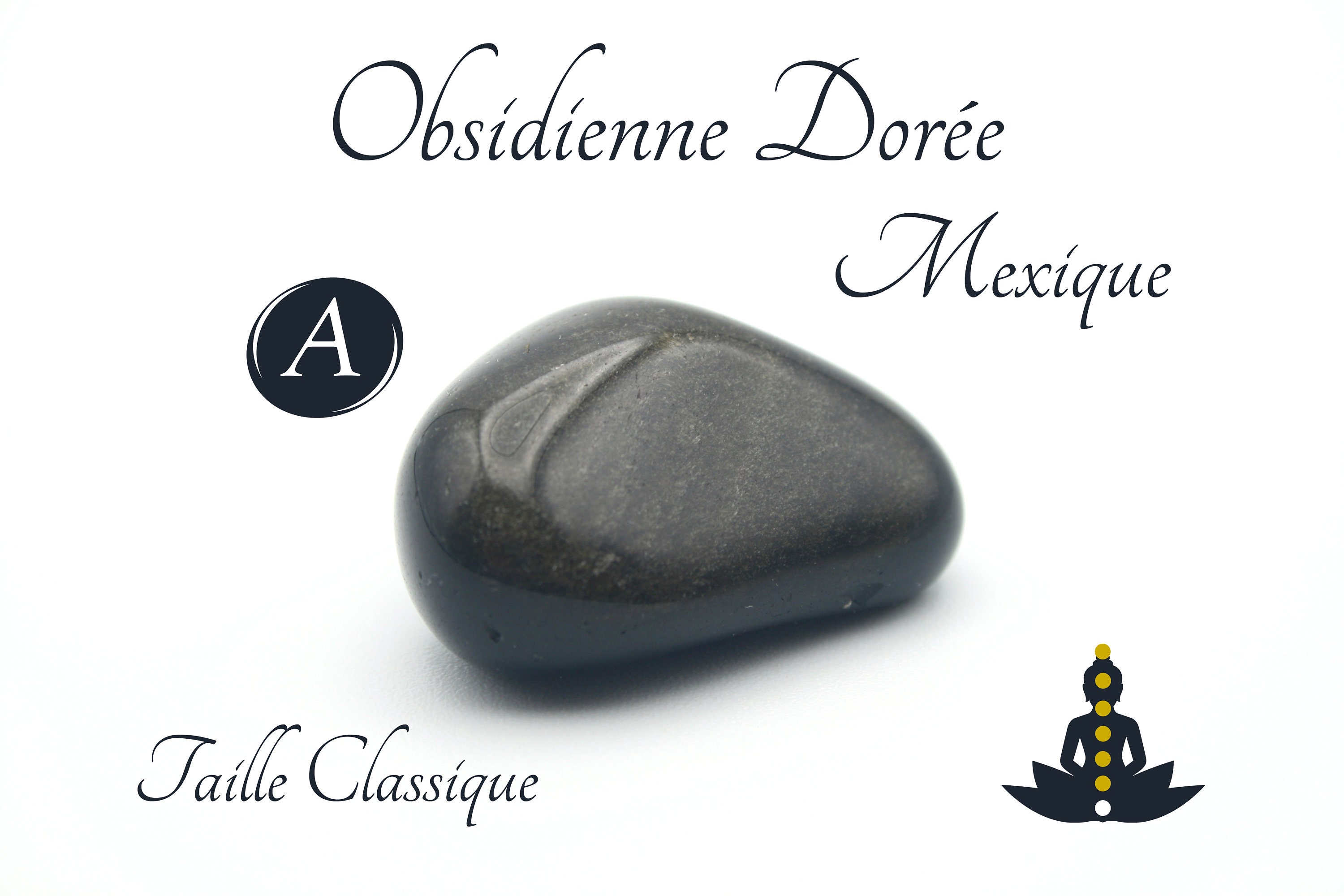 Obsidienne Dorée Du Mexique - Pierre Roulée Qualité A Taille Classique