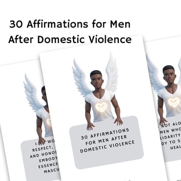 30 Affirmations for Men After Domestic Violence - Digital Download